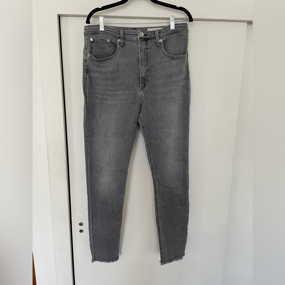 Rag & Bone grey Jane super high rise skinny jeans